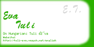 eva tuli business card